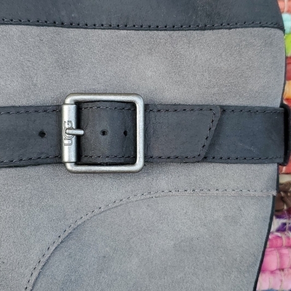 Womens Uggs Brystyl Tall Black/Gray Boot Sz 5 - Picture 5 of 11